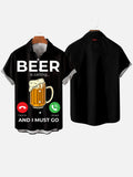 Funny Oktoberfest BEER Is Calling And I Must Go Printing Short Sleeve Shirt