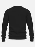 Gray And Black Giant Planet Space Armed Walker And Robots Printing Round Collar Sweatshirt