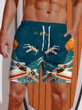 Space Fighter Bombing Scene Printing Shorts