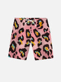 Domineering Pink Leopard Print Printing Shorts