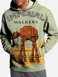 Travel With Giant Armored Walker Printing Hooded Sweatshirt