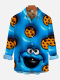 Cookie Monster Muppets Printing Cartoon Long Sleeve Shirt