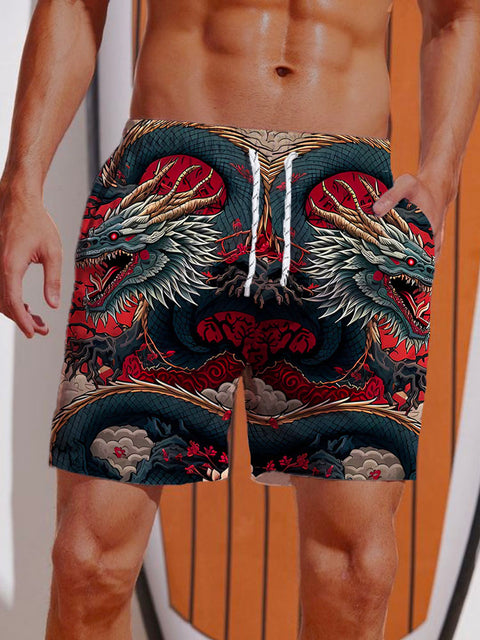 Dragon et Phénix de la Chine Shorts pour hommes d'impression