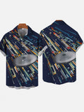Sci-Fi Interstellar Travel Fleet Spaceship Shuttle Poster Printing Short Sleeve Shirt