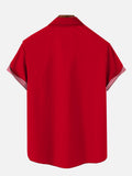Red Interstellar Travel To Live Long And Prosper Printing Short Sleeve Shirt