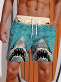 Japanese Ukiyo-E Shark Hawaiian Printing Shorts