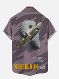 Sci-Fi Space Journey Spaceship Poster Printing Short Sleeve Shirt