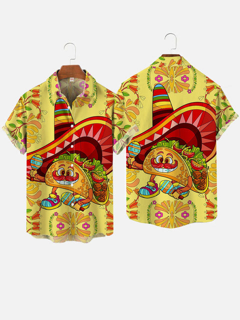 Cinco De Mayo Celebrates Mexican Tacos Printing Short Sleeve Shirt