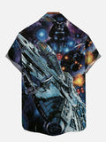 Science Fiction Game Fantasy Flight Art Shocking Space Battle Printing Short Sleeve Shirt