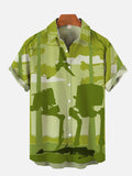Green Shadow Psychedelic All Terrain Armored Walker Printing Short Sleeve Shirt