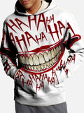 Joker's Smile HAHA Printing Hooded Sweatshirt