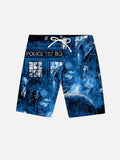 Sci-Fi Watch Devil And Angel Printing Shorts
