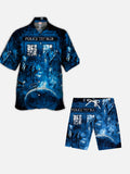 Sci-Fi Watch Devil And Angel Printing Shorts