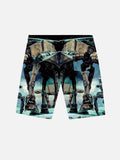 Sci-Fi Ancient Armed Walker And Armed Robot Printing Shorts