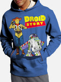 Robot Story Space Battle Cowboy Robot Printing Hooded Sweatshirt