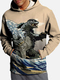 Modern Painting Ukiyo-E Mythical Beast Giant Turtle Personalized Printing Hooded Sweatshirt
