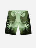 Green Mysterious Technology Base Deep In The Forest Printing Shorts
