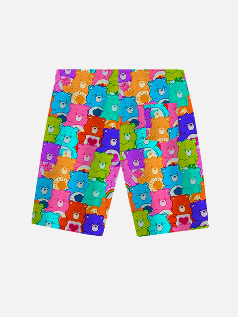 Cute Rainbow Colorful Bears Hippie Printing Hawaii Shorts