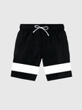 White-Black Edge Printing Men's Shorts