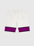 Purple And White Stripe Printing Men's Shorts