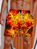 Hippie Amazing Style Magic Candle Flame Clown Skull Printing Shorts