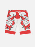 Delightful Red And White Stitching Whistlin P-Chef BBQ Printing Shorts