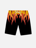 Fire Flame Pattern Printing Shorts