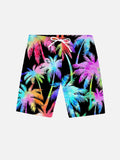 Hippie Psychedelic Rainbow Palm Tree Printing Shorts