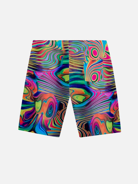 Neon Ombre Hawaiian Vacation Shorts