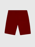 Beige & Red-Brown Stitching Geometrical Element Printing Men's Shorts