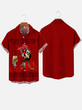 Red Funny Celebration Rooster And Goblets Printing Short Sleeve Shirt