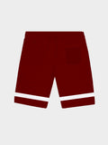 Retro Red And White Stitching Men's Shorts