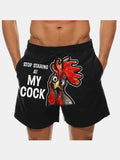 Fashion Casual Rooster Print Shorts