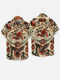 Western Cowboy Love Bunny Rider And Beasts Totem Tattoo Designs Printing Short Sleeve Shirt