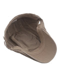 Khaki Cotton Metal Buckle Adjustable Golf Beret Hat