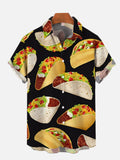 Cinco De Mayo Food Print Delicious MexicanFood Taco Printing Short Sleeve Shirt