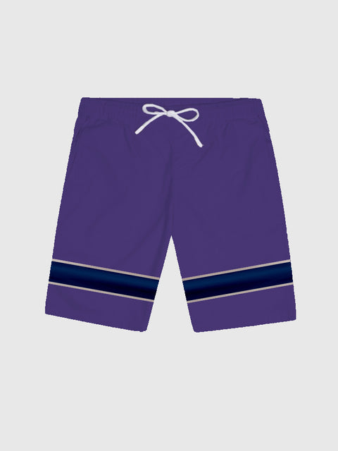 Vintage Shorts für Herren in Lila und Blau mit Nähten