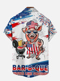 P-Chef American Flag BBQ Short Sleeve Shirt