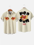 HOO Dragon Boat Dragon Head Printing Men's Short Sleeve Shirt