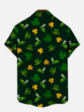 St. Patrick's Day Goblin Leprechaun Costume With Beer Printing Men's Short Sleeve Shirt
