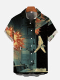 Technological Psychedelic Outer Space Explosions And Spaceships Printing Short Sleeve Shirt