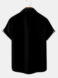 1960s Shirt Turndown collar  Button Down Short Sleeve Shirt