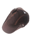 Brown Cotton Metal Buckle Adjustable Golf Beret Hat