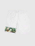 White Chinese Traditional Mythology Dragon Printing Men's Shorts