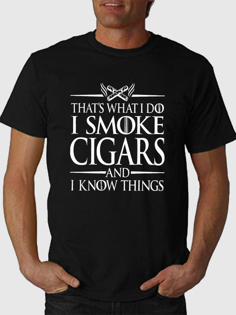 I Smoke Cigars Short Sleeve Tee