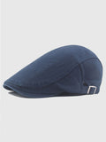 Navy Cotton Metal Buckle Adjustable Golf Beret Hat