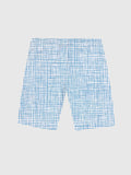 LightBlue Irregular Hand-Painted Checkered Printing Men's Shorts