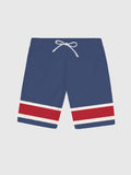 Blue And Red Stitching Men's Shorts