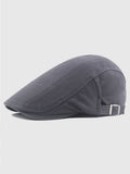 Gray Cotton Metal Buckle Adjustable Golf Beret Hat