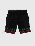 Retro Black, Red And Green Shorts